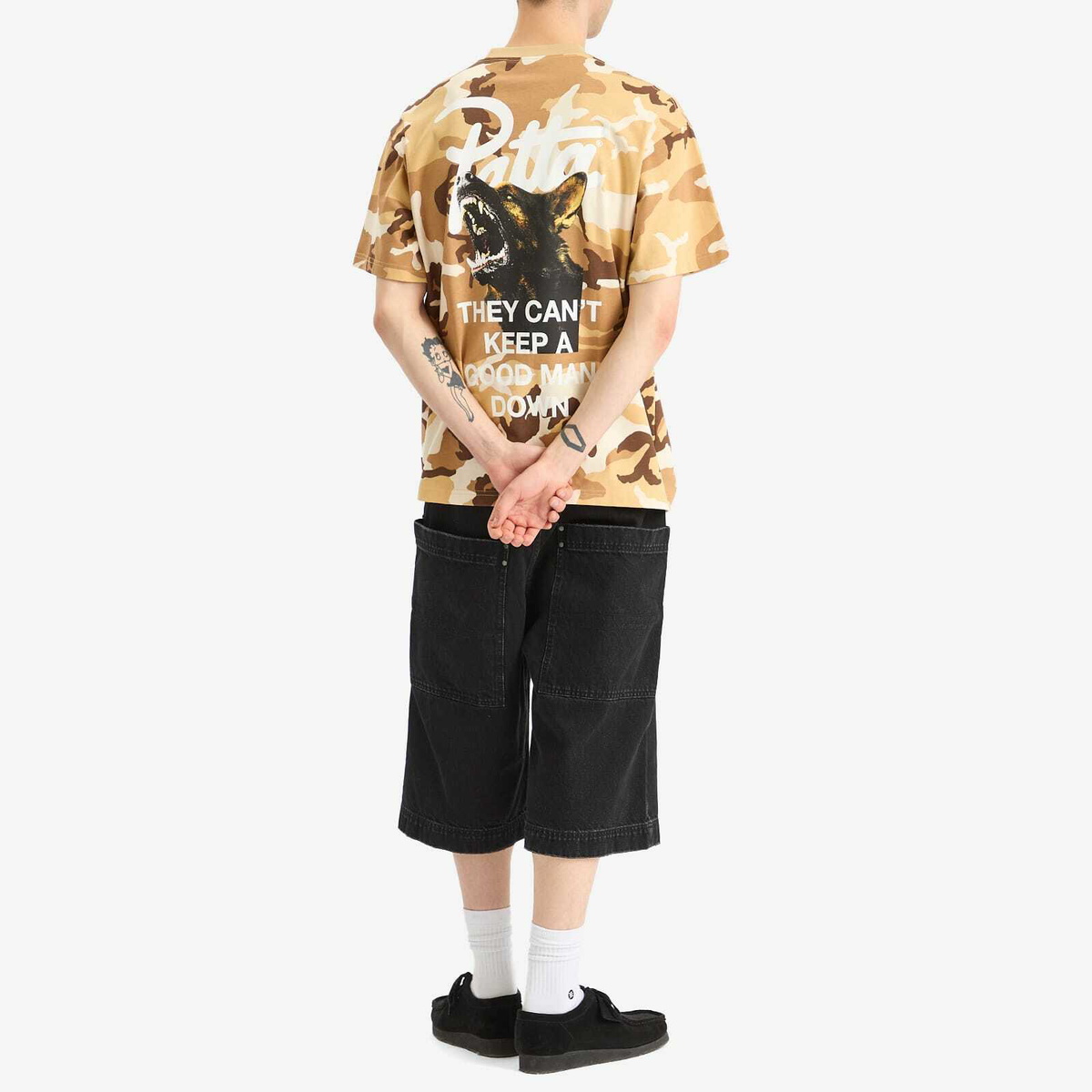 Patta Men's Bark Woodland Camo T-Shirt in Sand Dollar