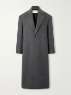 AMI PARIS - Boiled Virgin Wool-Gabardine Coat - Gray