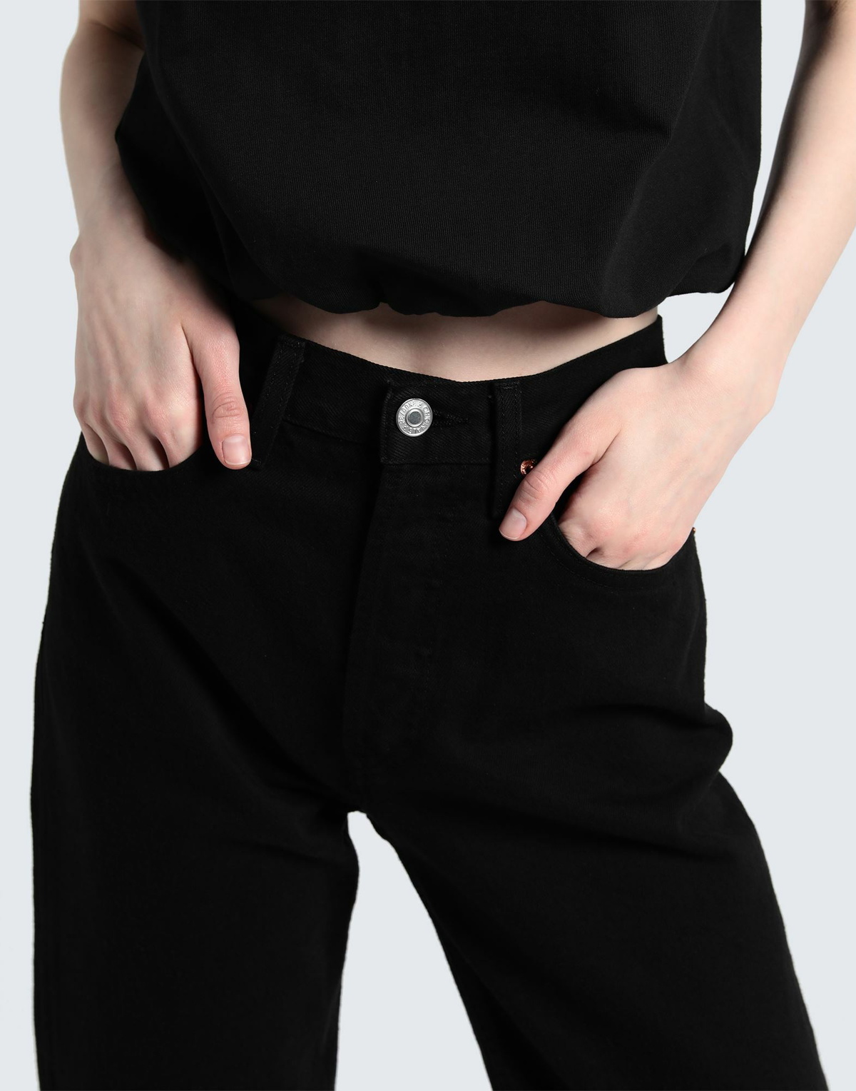 Re/done Womens Jeans in Black