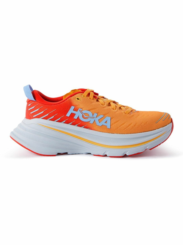 Photo: Hoka One One - Bondi X Mesh Running Sneakers - Orange