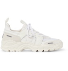 AMI - Panelled Leather, Mesh and Suede Sneakers - Men - White