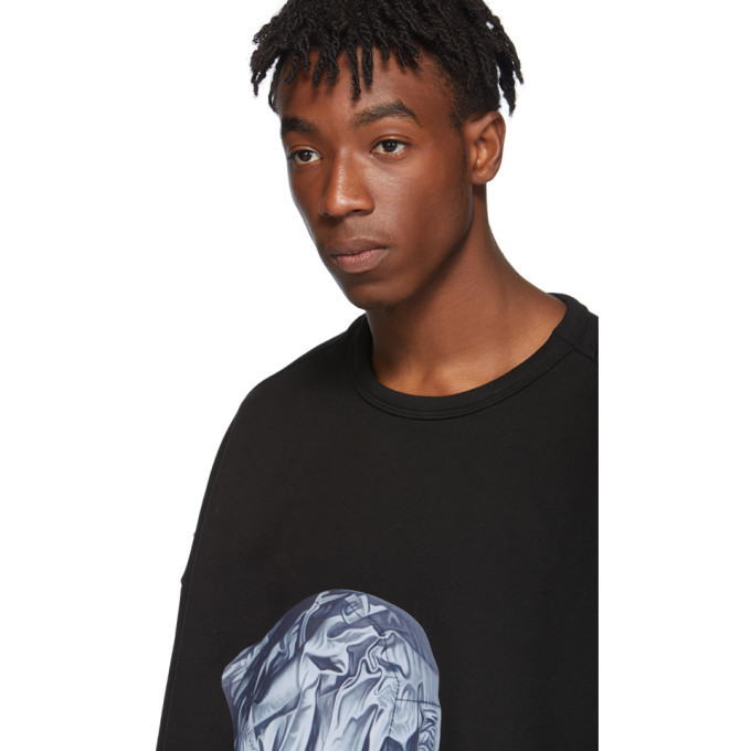 Juun.J Black Synthesize Sweatshirt Juun.J