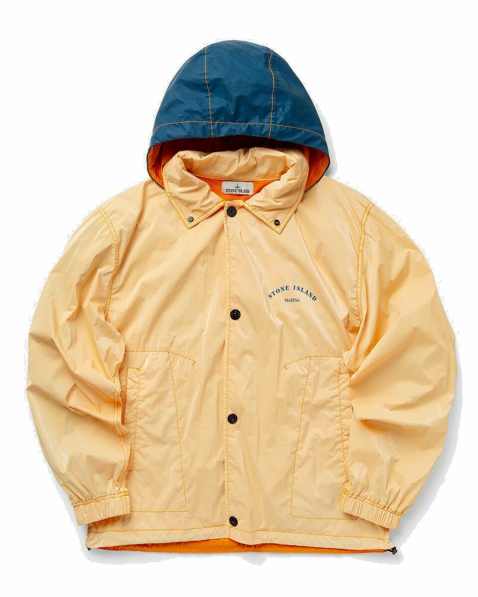 Photo: Stone Island Blouson C/Capp Reversibile Rip Stop Prismatico Orange - Mens - Windbreaker