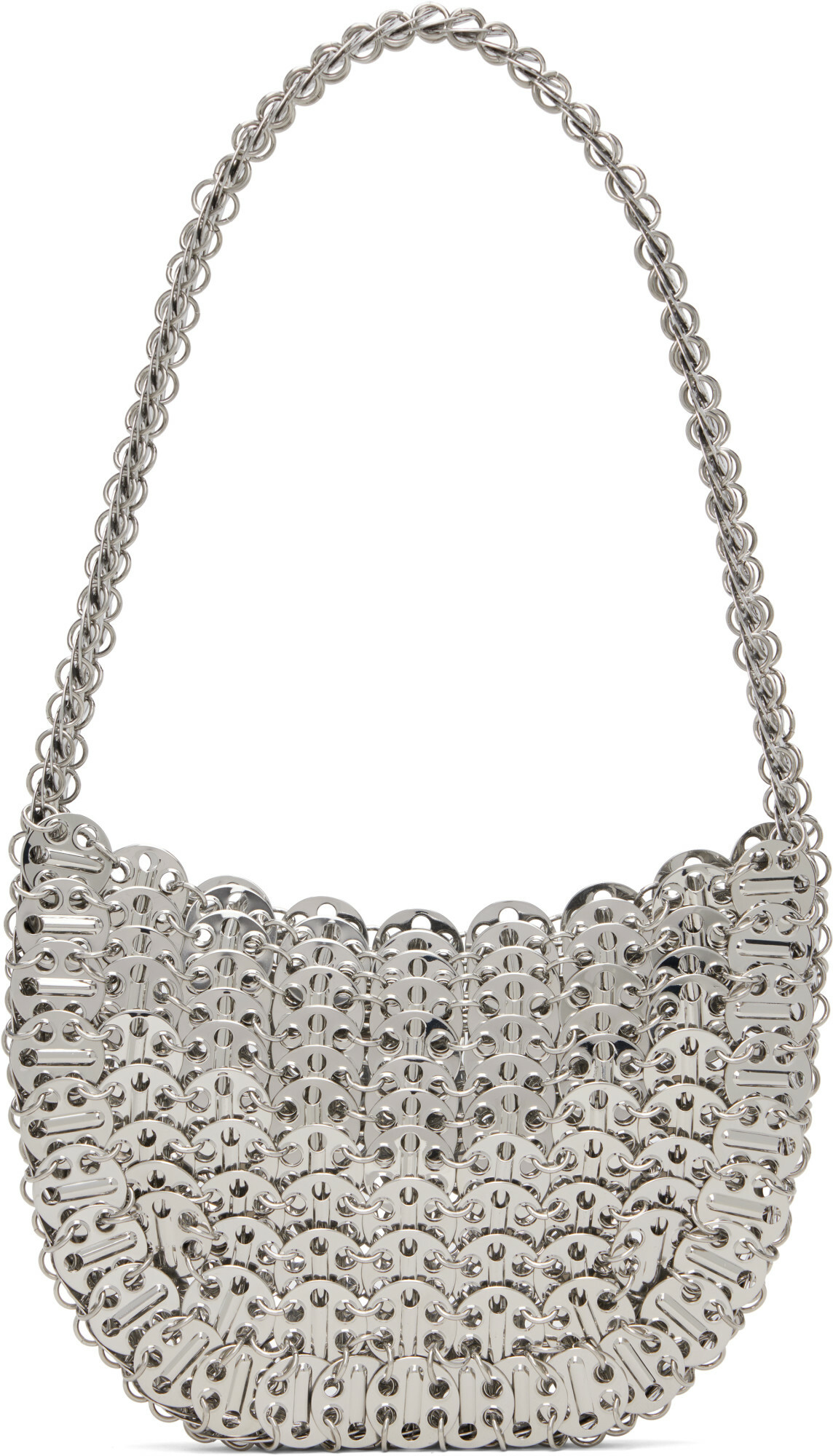 Rabanne Silver Iconic 1969 Moon Bag