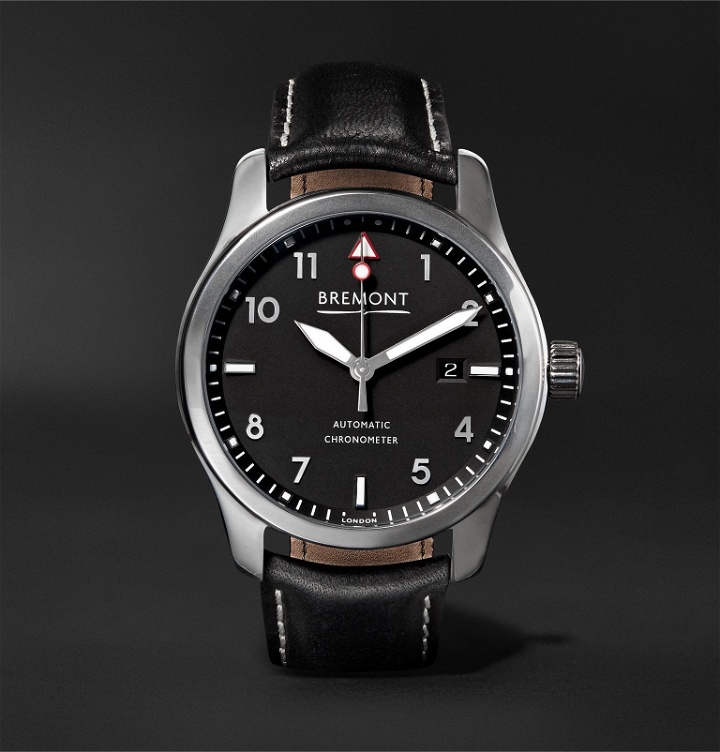 Photo: Bremont - MBIII/BZS Automatic 43mm Stainless Steel and Leather Watch - Black