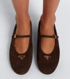 Prada Suede Mary Jane flats