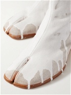 MAISON MARGIELA - Tabi Painted Linen Boots - White