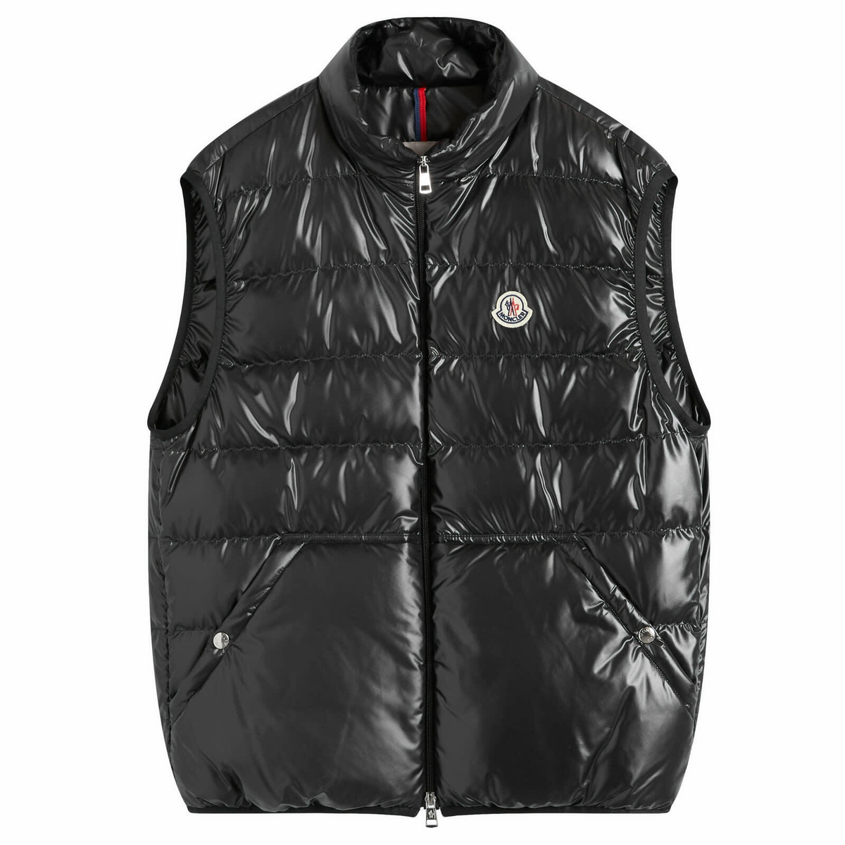 青山店購入 moncler aube gilet ベスト 3 Moncler Men's Aube High Shine Vest in Black Moncler
