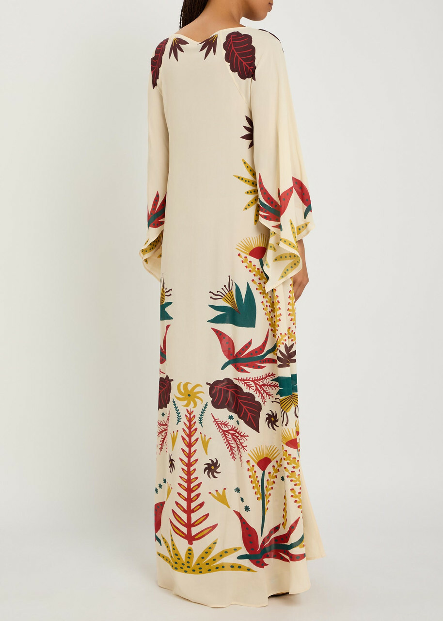 Etro Printed Chiffon Maxi Cover-up Dress Multicoloured
