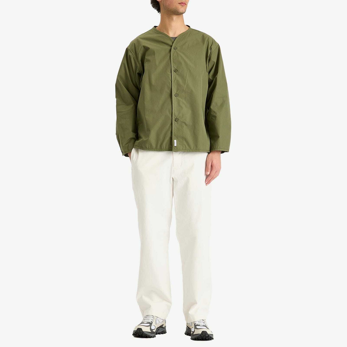 21FW WTAPS LEAGUE OLIVE DRAB Lサイズ WTAPS Men's Long Sleeve Baseball Shirt in Olive Drab WTAPS