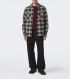 Moncler Checked cotton flannel zip-up shirt