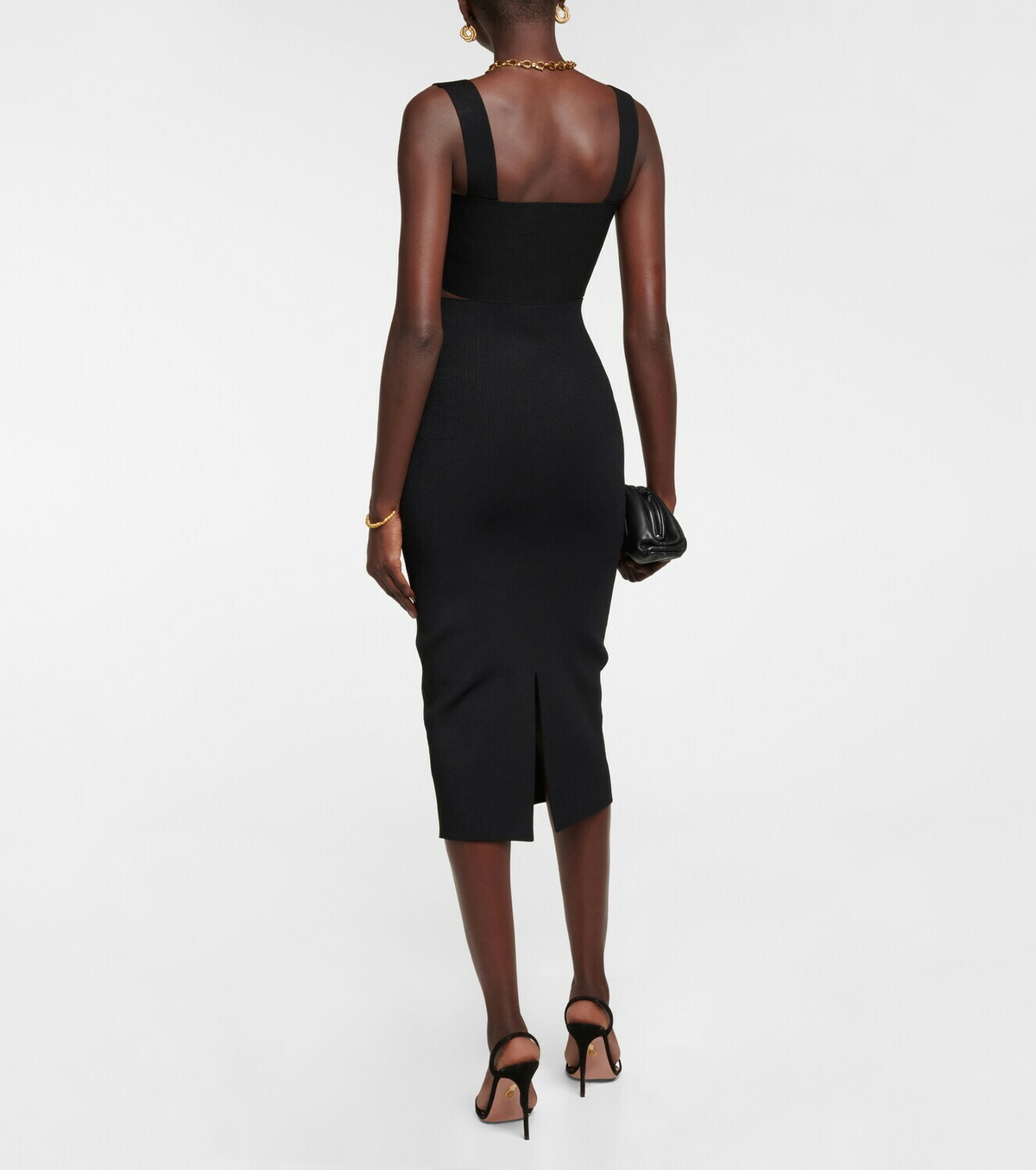 Victoria Beckham - VB Body high-rise knit midi skirt