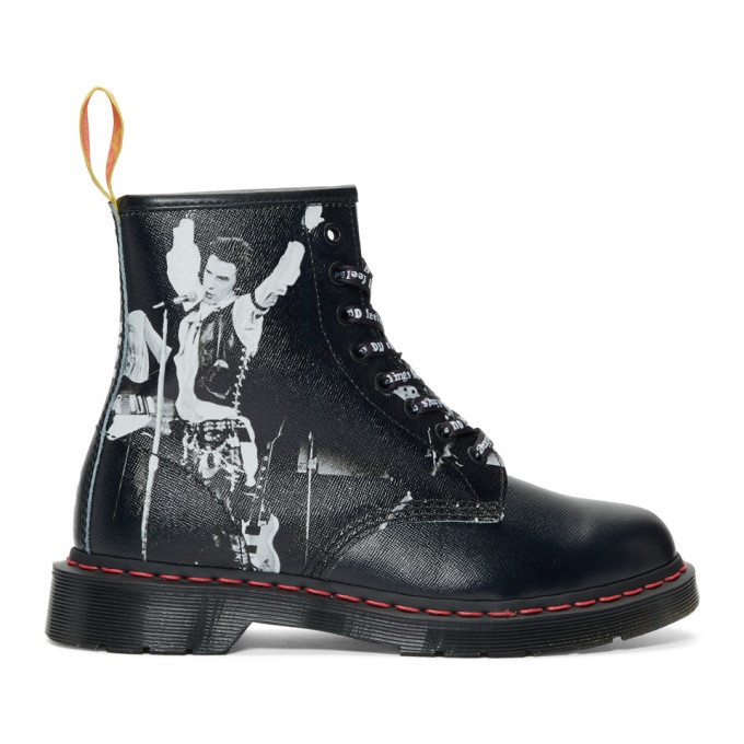 Photo: Dr. Martens Black Sex Pistols Edition 1460 Boots