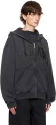 Axel Arigato Gray Link Zip-Up Hoodie