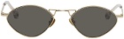 Études Gold Dream Oval Sunglasses