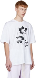 TheOpen Product SSENSE Exclusive White Skull Leaf T-Shirt