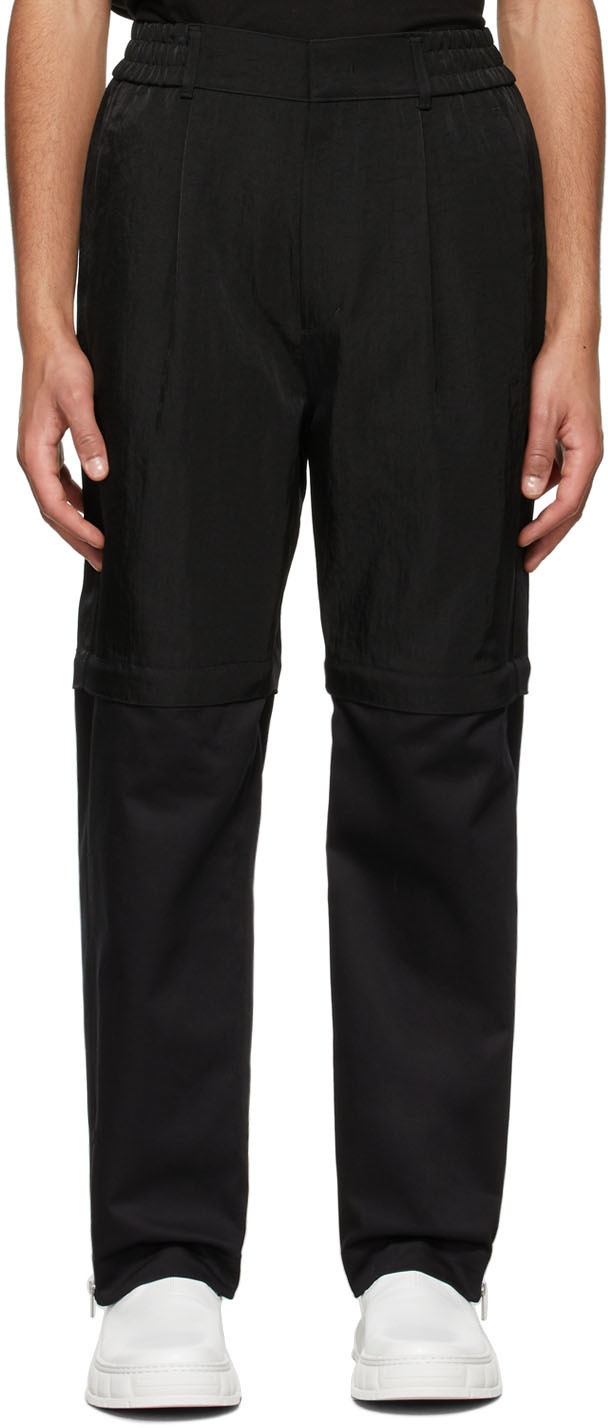 JERIH Black Detachable Pants