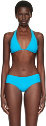 Fruity Booty Blue Halter Bikini Top