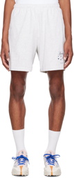 Sporty & Rich Gray Stars Health Crew Shorts