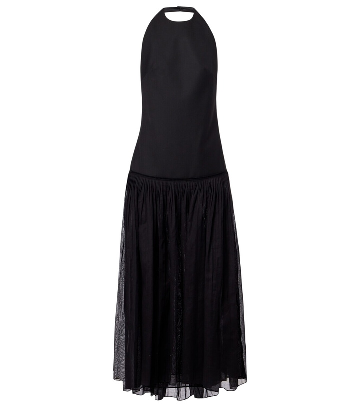 Photo: Róhe Pleated wool-blend muslin maxi dress