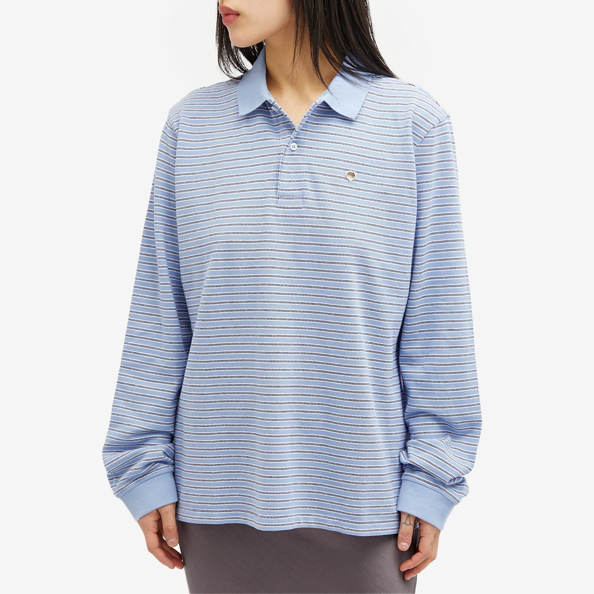 Saks Potts Women's Serena Polo Shirt in Blue Stripe