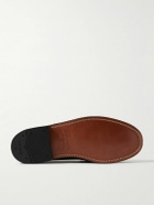 G.H. BASS - Weejuns Heritage Larson Weave Polished-Leather Penny Loafers - Black