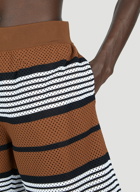 Burberry - Striped Track Shorts in Brown
