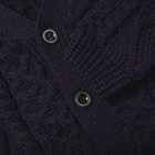 Howlin by Morrison Men's Howlin' Blind Flowers Cable Cardigan in Navy