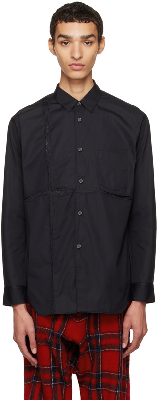 Photo: Comme des Garçons Shirt Black Paneled Shirt