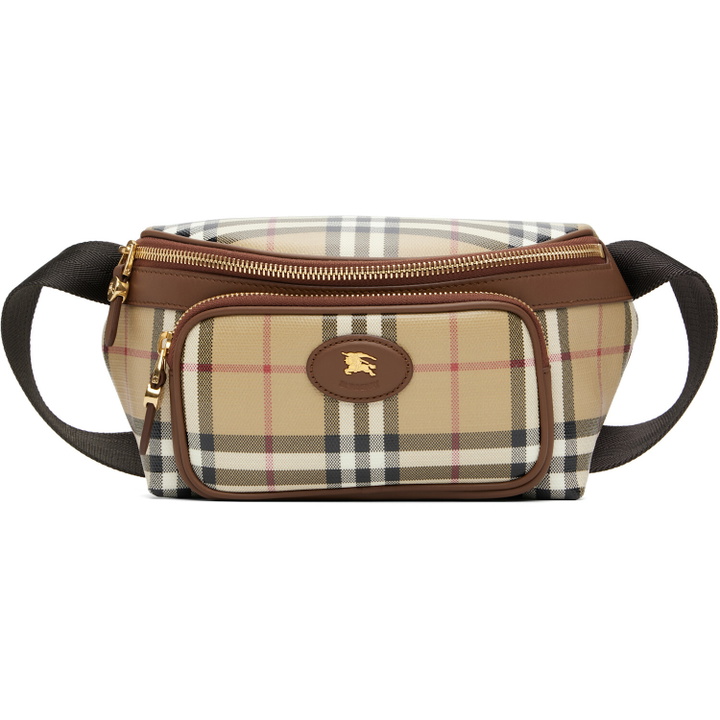 Photo: Burberry Beige Check Belt Bag