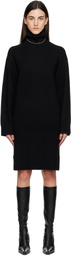 TOTEME Black Broad Turtleneck Minidress