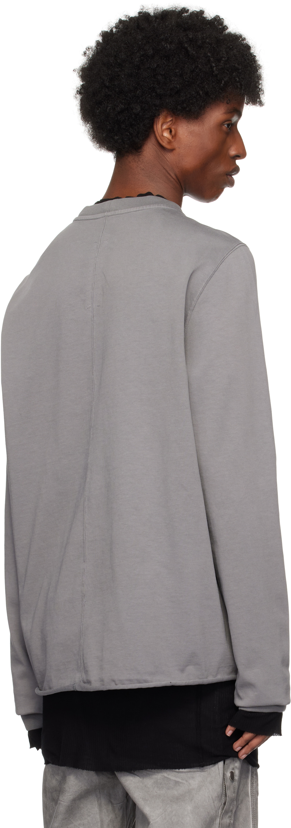 【RICK OWENS】DRKSHDW グレー Porterville Jason's フーディ Rick Owens DRKSHDWのグレー Porterville プルオーバーフーディ