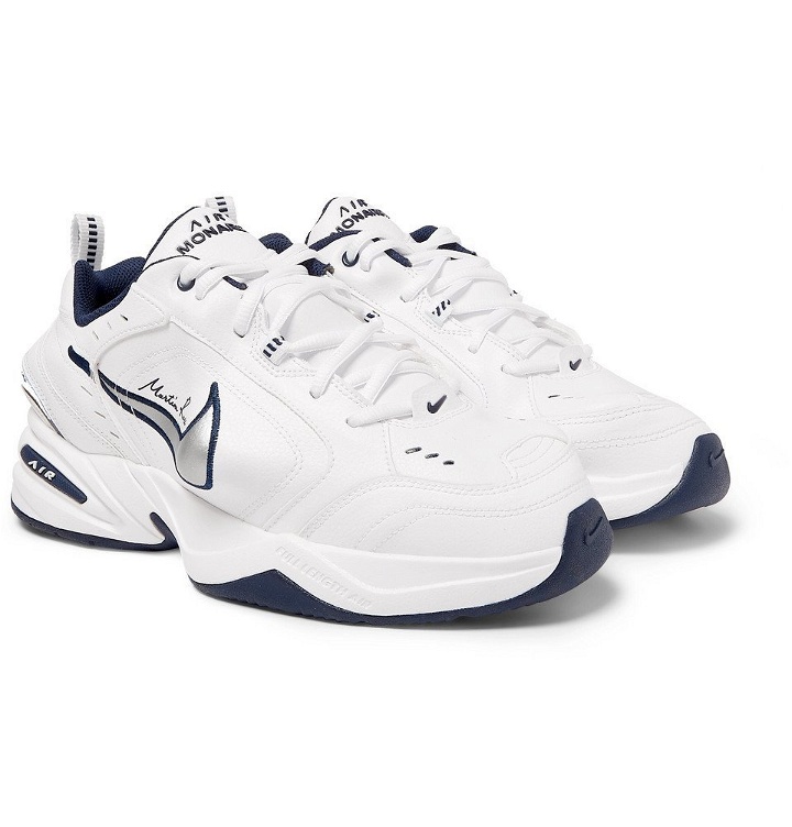 Photo: Nike - Martine Rose Air Monarch IV Faux Leather Sneakers - Men - White
