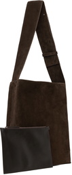 FIDAN NOVRUZOVA Brown Ava Suede Tote