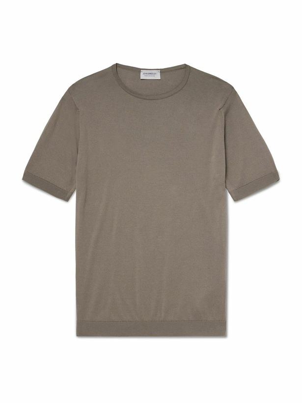Photo: John Smedley - Belden Slim-Fit Sea Island Cotton T-Shirt - Neutrals