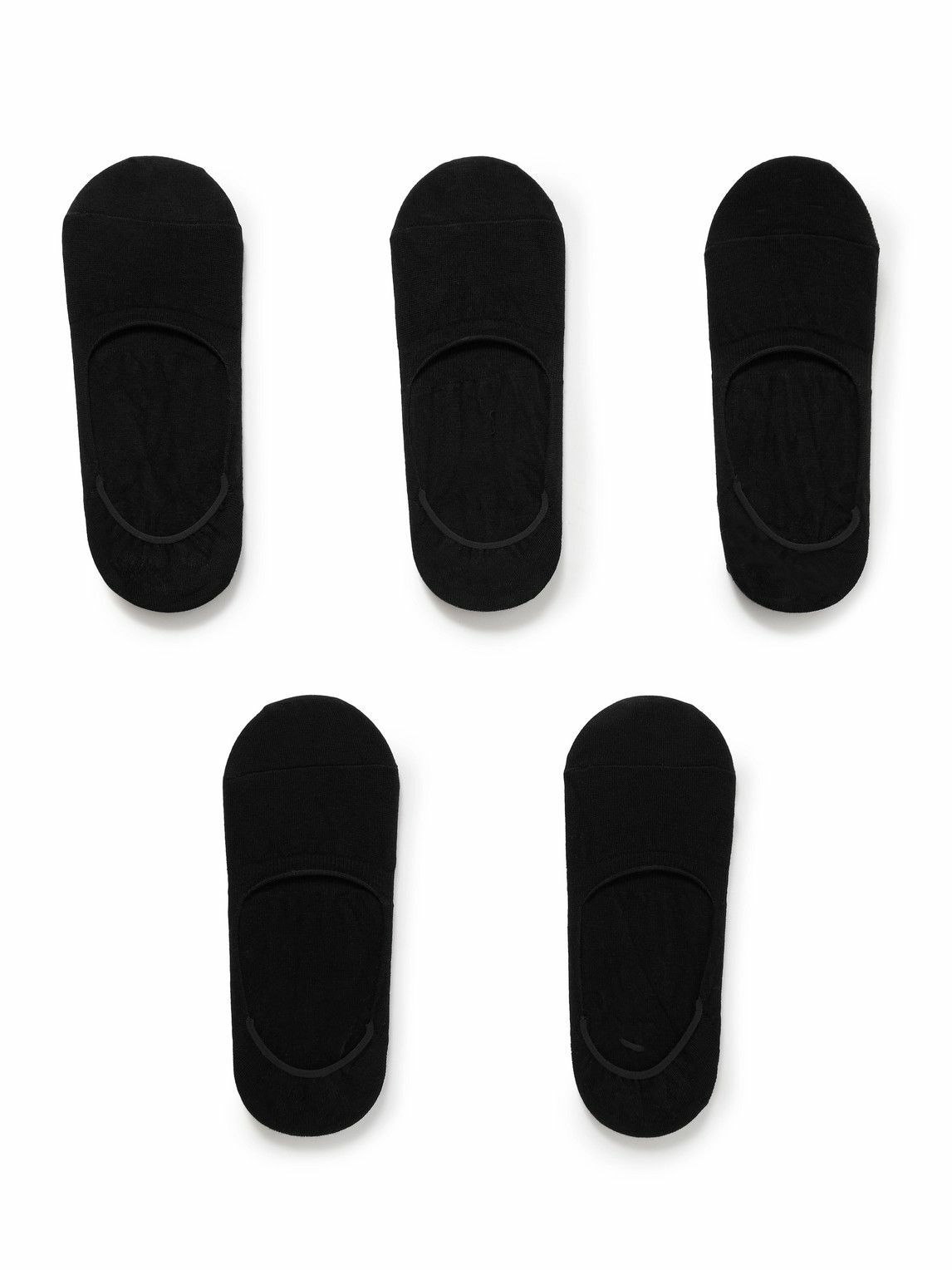 Falke - Step Casual Five-Pack No-Show Cotton-Blend Socks - Black
