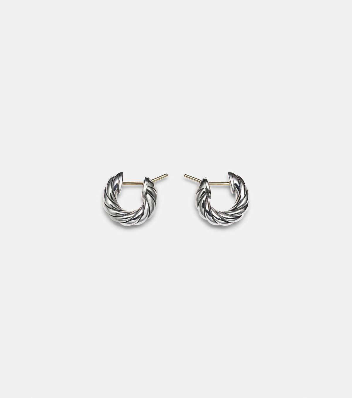 David Yurman Sculpted Cable sterling silver hoop earrings
