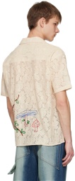 Andersson Bell Beige Flower Mushroom Shirt