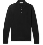 Mr P. - Slim-Fit Merino Wool Polo Shirt - Black