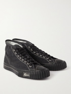 Visvim - Kiefer Leather-Trimmed Canvas High-Top Sneakers - Black