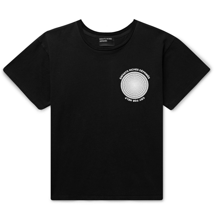 Photo: Enfants Riches Déprimés - Logo-Print Cotton-Jersey T-Shirt - Black