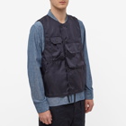 Engineered Garments Men's Taffeta Cover Vest in Dark Navy