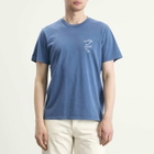 Nudie Jeans Co Men's Roy OG Line-Up T-Shirt in French Blue