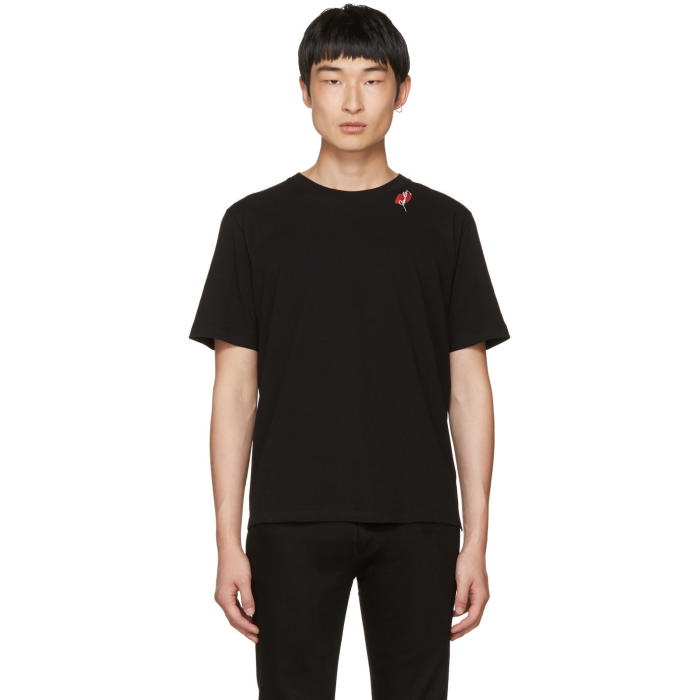 Photo: Saint Laurent Black Slow Kisses T-Shirt