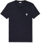 DOLCE & GABBANA - Slim-Fit Logo-Appliquéd Stretch-Cotton Jersey T-Shirt - Blue