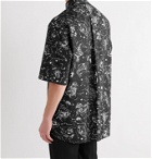 VALENTINO - Oversized Printed Cotton Shirt - Black