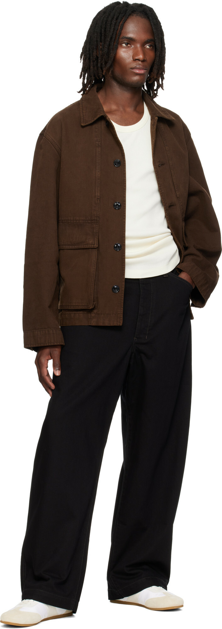 LEMAIRE Brown Boxy Denim Jacket
