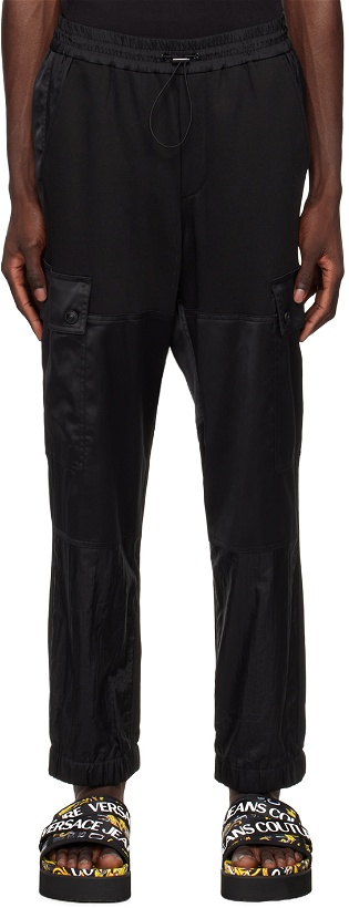 Photo: Versace Jeans Couture Black Paneled Cargo Pants