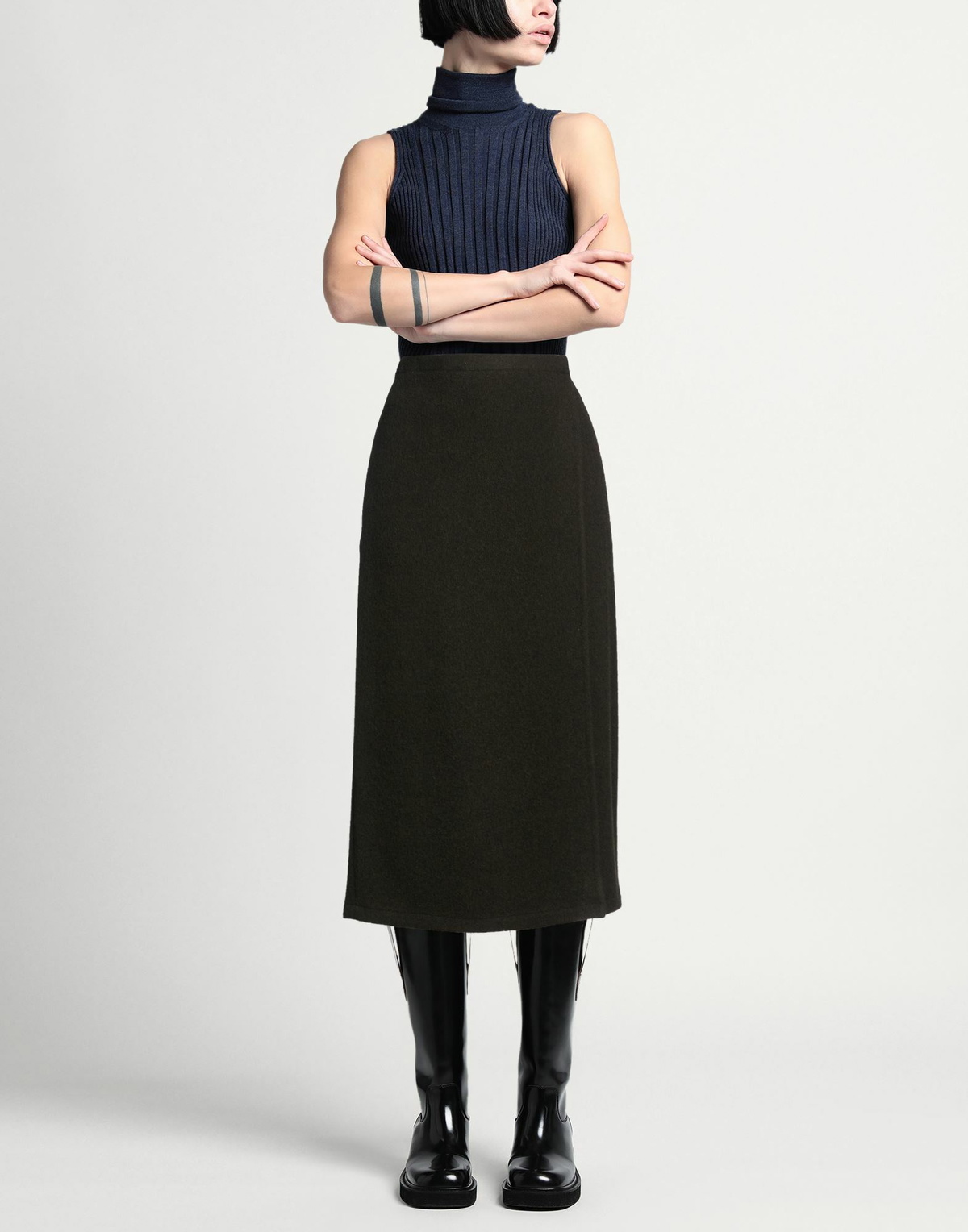 Rier Womens Midi skirt Dark in Brown