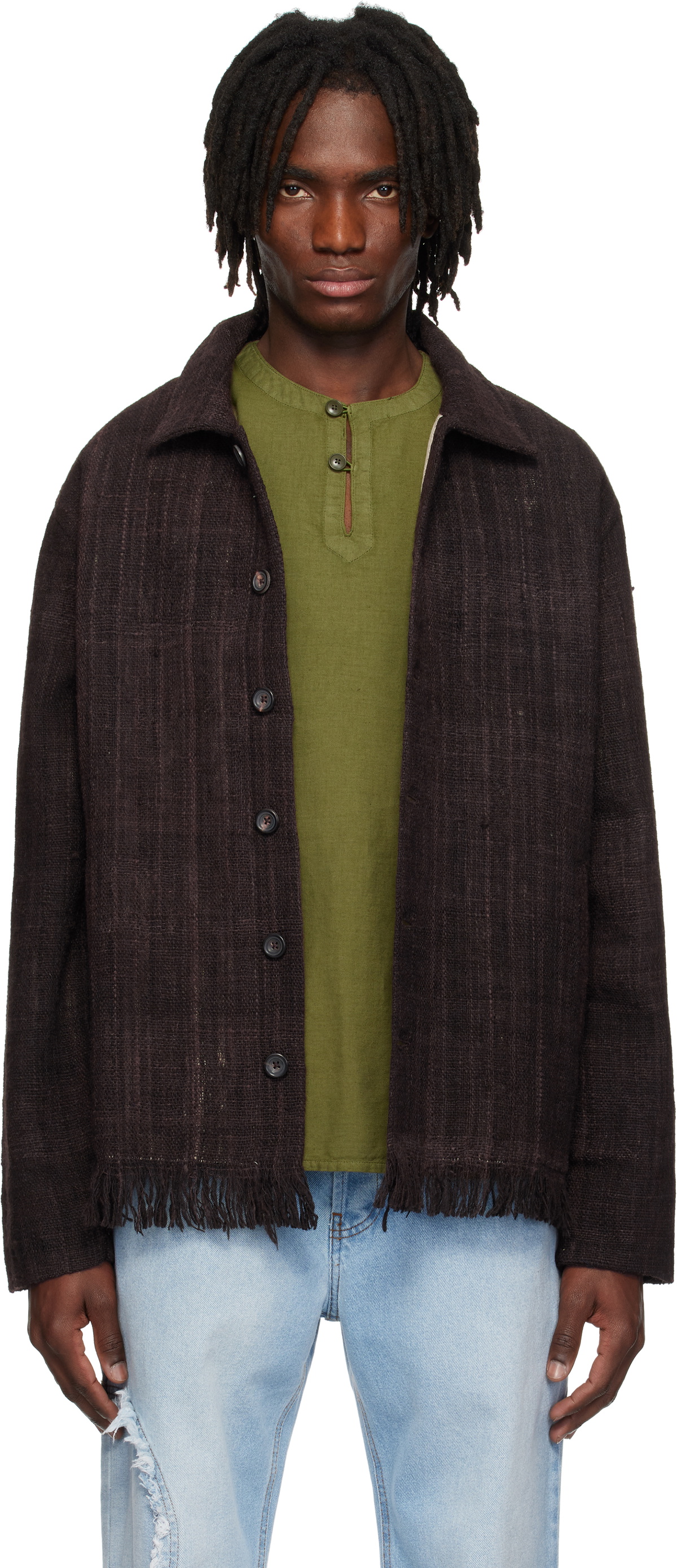 Kartik Research Brown Cropped Jacket Kartik Research